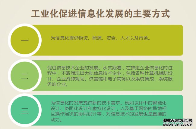 工业化促进信息化发展的主要方式